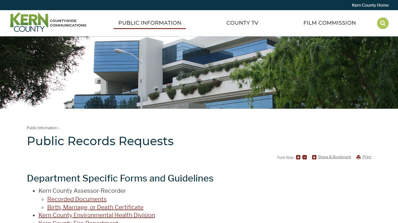 Public Records Requests | Kern County, CA